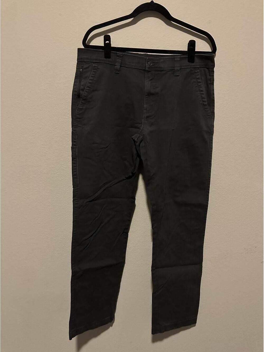 Weatherproof Grey Chino Pants with Spandex Blend, Size 34x32